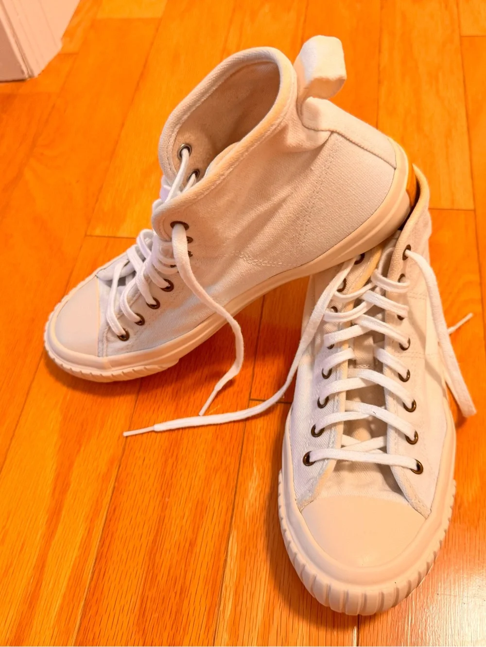 J.Crew Women’s White High-Top Canvas Sneakers
